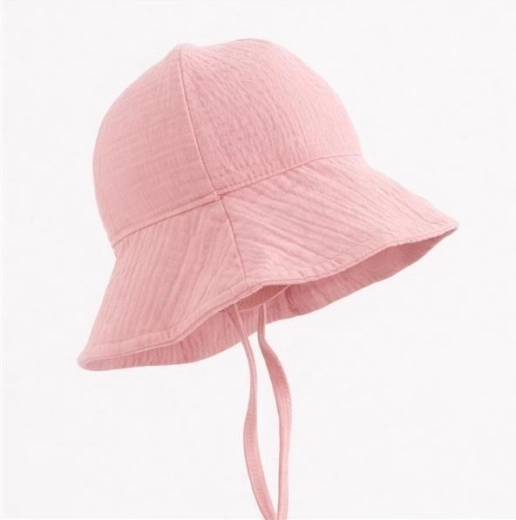Sombrero infantil de muselina New Baby rosa 6–9 meses