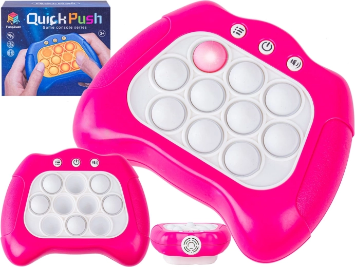 Juego electrónico antiestrés Pop It – controlador sensoriomotor rosa - 1 pieza