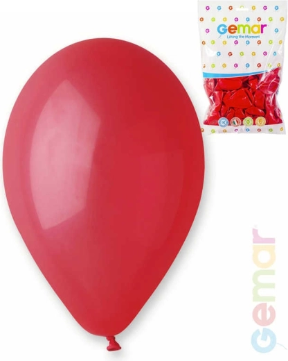 Globo de látex pastel Gemar rojo 26 cm - 1 unidad