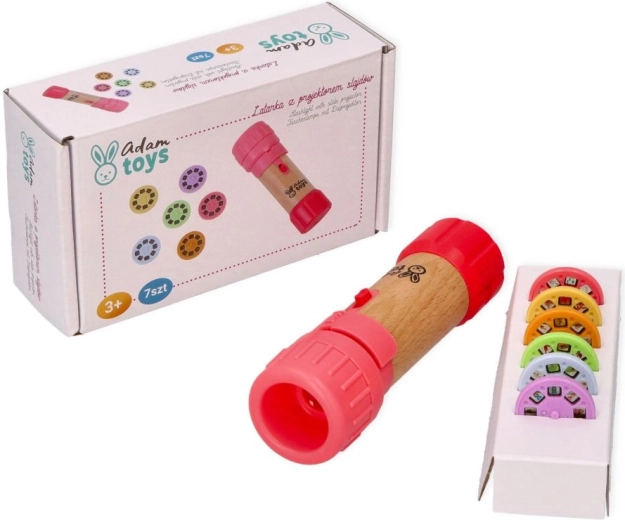 Adam Toys linterna infantil rosa con proyector