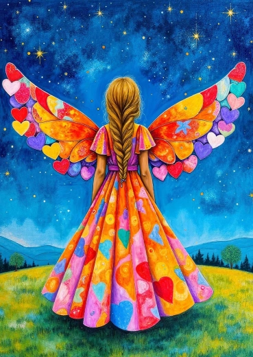 Puzzle Enjoy corazón con alas 1000 piezas