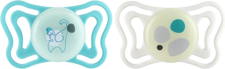 Chupetes Chicco Physioforma Light de silicona, ortodónticos, neutro 6–16 m, 2 uds