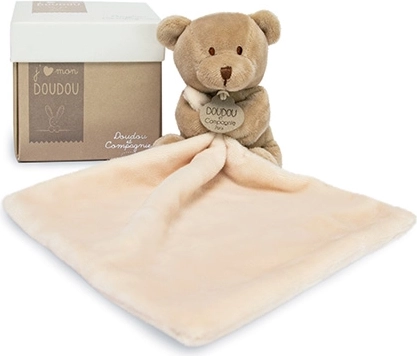 Set de regalo DOUDOU – osito con trapito de apego 10 cm