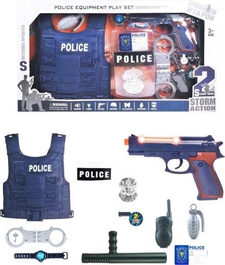 Set de juego policial - 11 piezas