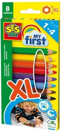 SES My First lápices de colores extra gruesos 8 uds XL