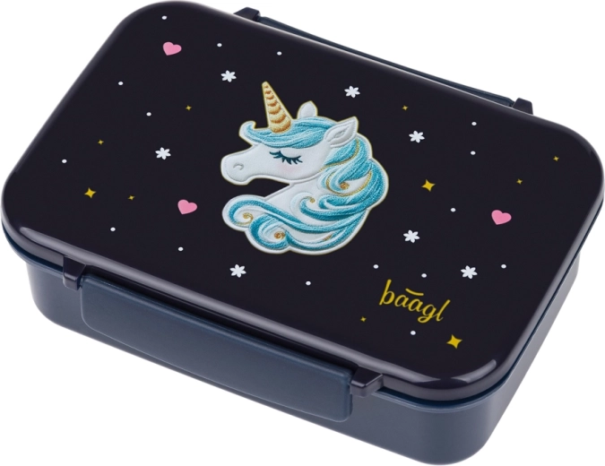 Caja de almuerzo Baagl con compartimentos Unicorn Gold