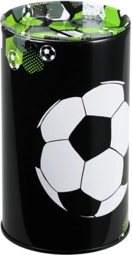 Hucha metálica con motivo de fútbol - 1 unidad