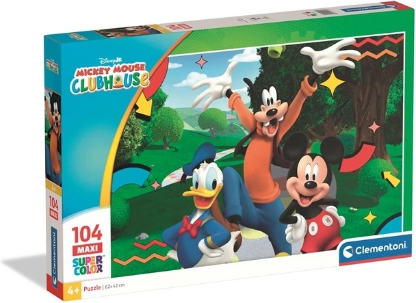 Puzzle Clementoni SuperColor Mickey Mouse maxi de 104 piezas