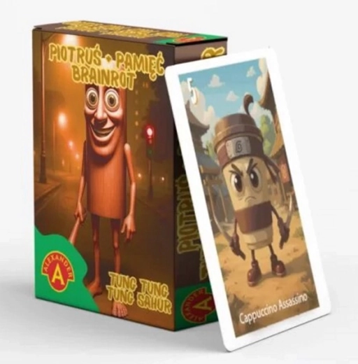 Pexeso y juego de cartas Piotruś Brainrot – edición loca de IA