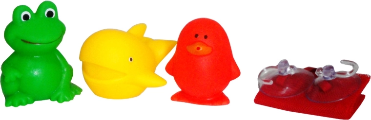 Juguetes chirriantes de baño en red – set de 3 uds.