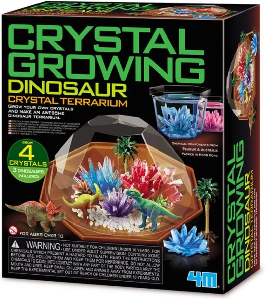 Terrario de dinosaurios con cristales 4M