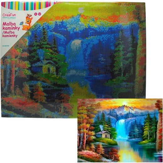 Pintura de diamantes Cascada 40 × 50 cm