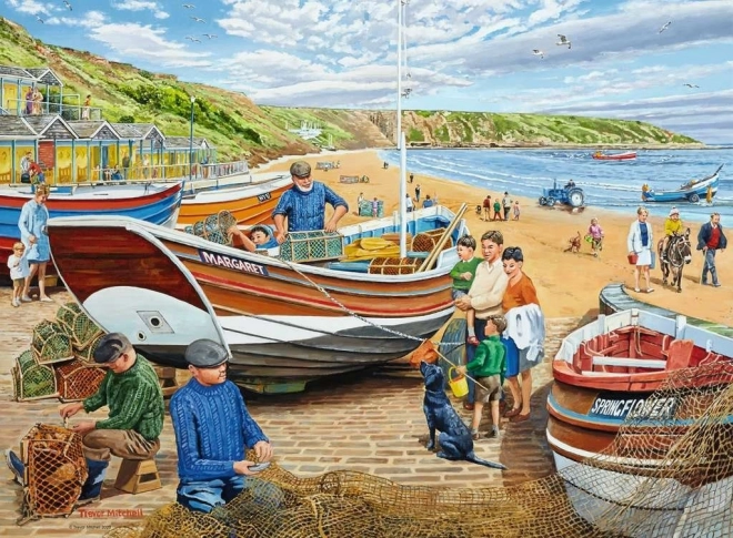 Puzzle Ravensburger Happy Days at Work: Pescadores (500 piezas)