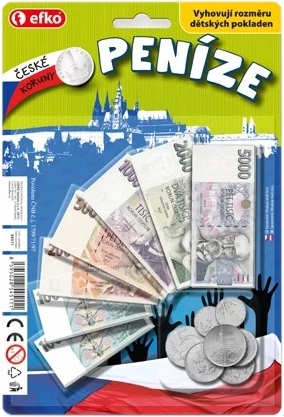 EFKO dinero infantil en coronas checas – billetes y monedas