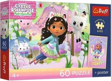 Puzzle infantil Trefl Premium Plus Kids Gábi y la aventura gatuna, 60 piezas