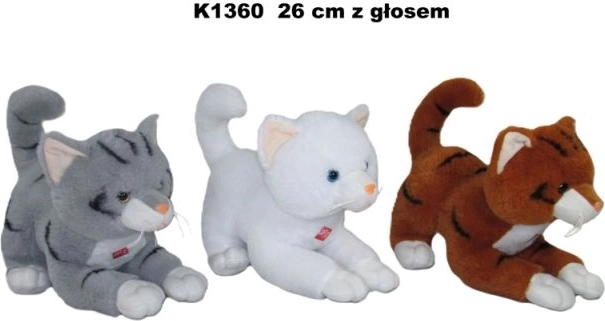 Gato de peluche con sonido de 26 cm