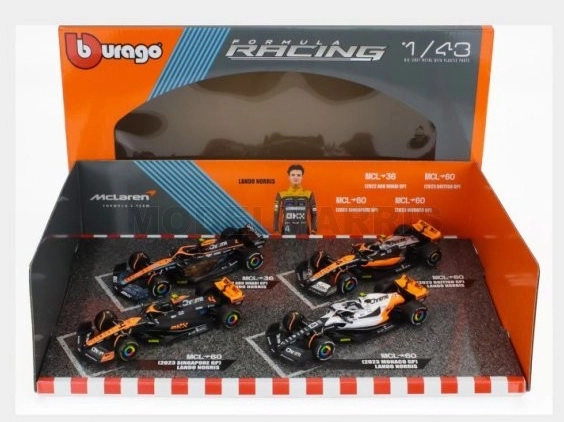 Bburago Formula Racing F1 McLaren Team 1:43 - 4 unidades
