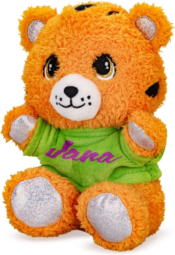 Tigre de peluche de 17 cm con camiseta estampada