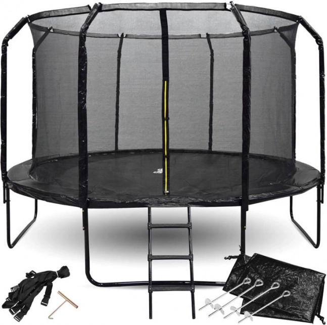 Trampolín de jardín SKYFLYER 366 cm con red de seguridad y escalera