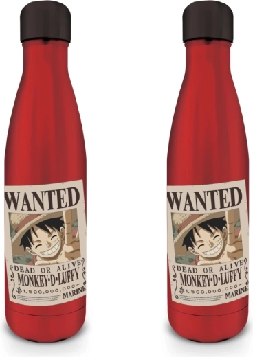 Botella de acero inoxidable One Piece Wanted Luffy