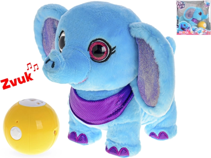 Elefante de peluche que se desplaza con pelota y sonido 27 cm