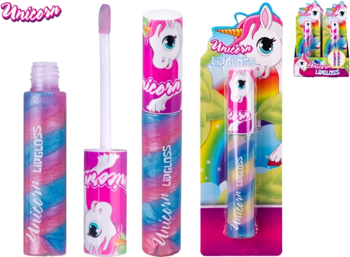 Brillo de labios infantil Unicornio con mecanismo giratorio