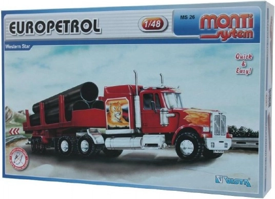 Kit de construcción Monti System Europetrol Western Star 1:48
