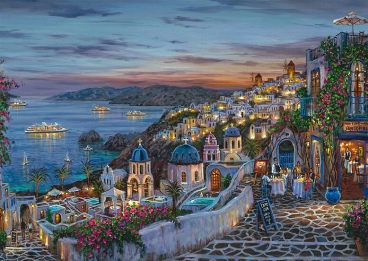 Puzle de la puesta de sol sobre Santorini 1000 piezas SCHMIDT