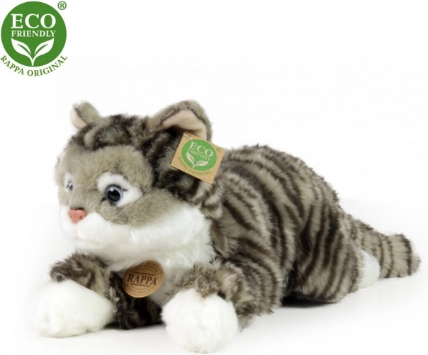 Gato de peluche atigrado gris 40 cm eco-friendly