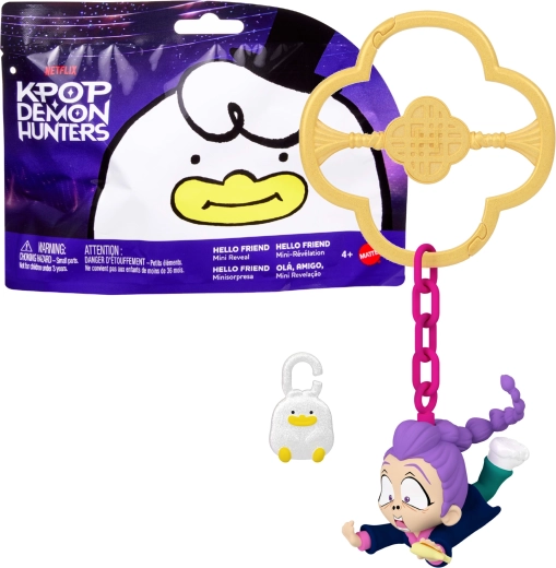 Mattel Netflix KPop Demon Hunters sorpresa – mini figura llavero Hello Friend mini reveal