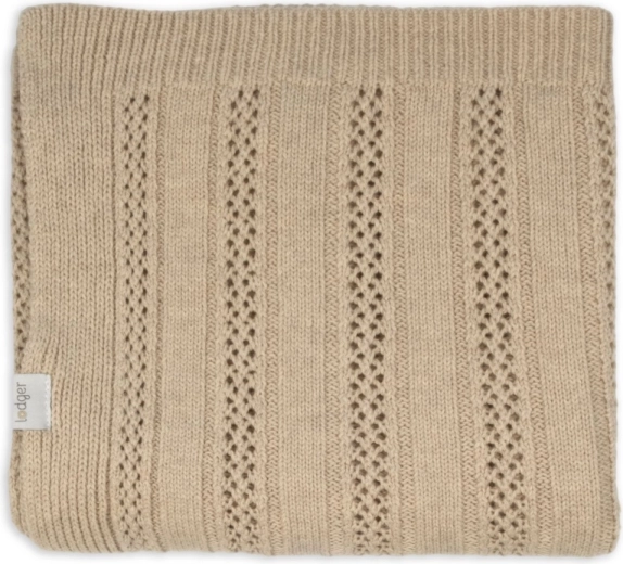 Manta Lodger para recién nacidos merino Tan Beige