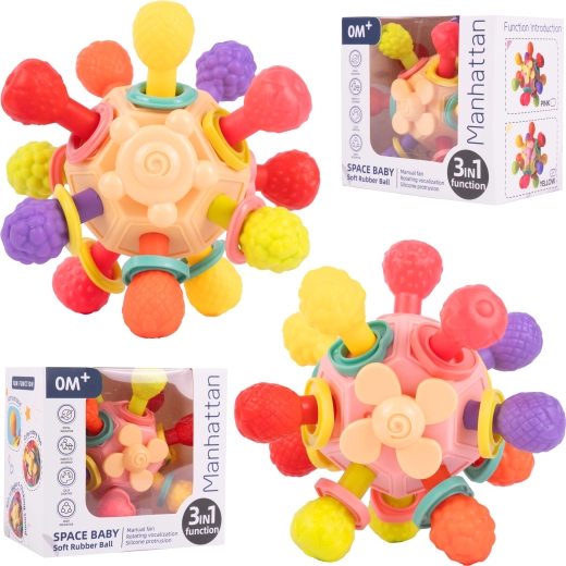 Pelota sensorial con mordedor para bebés