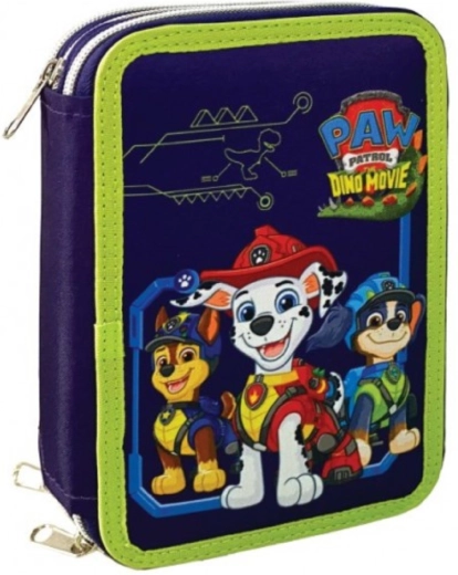 Estuche escolar de tres pisos Patrulla Canina Dino Movie – totalmente equipado