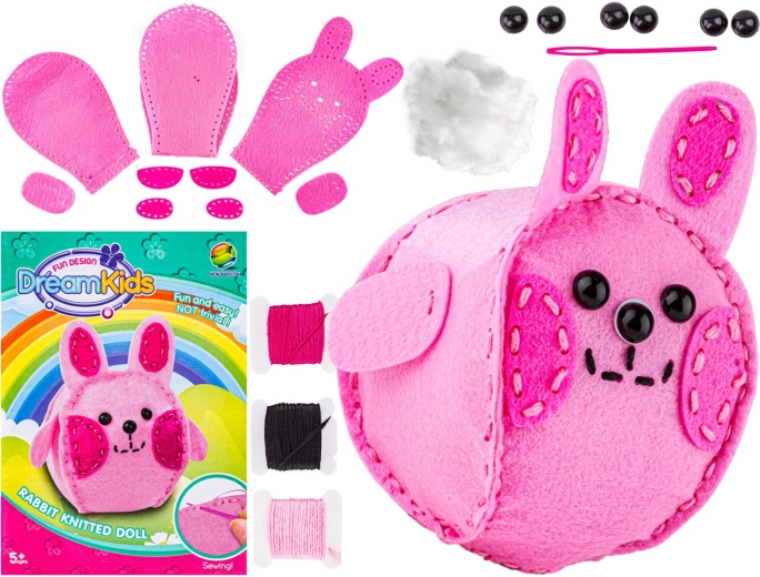 Set creativo para coser un peluche conejito - 1 unidad
