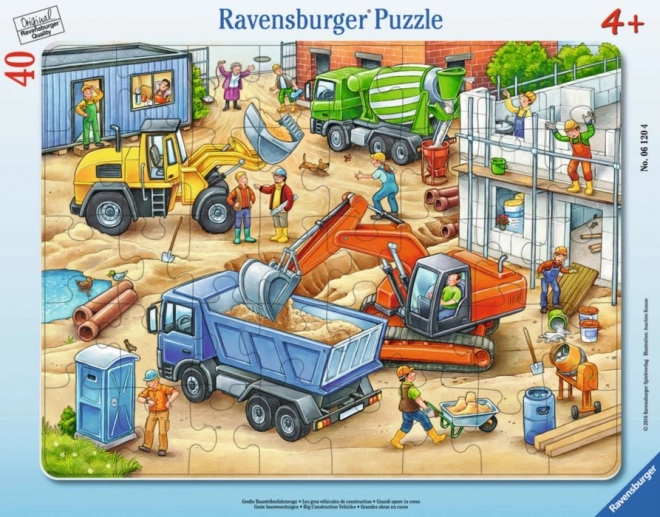 Puzzle Ravensburger Grandes vehículos de construcción 40 piezas