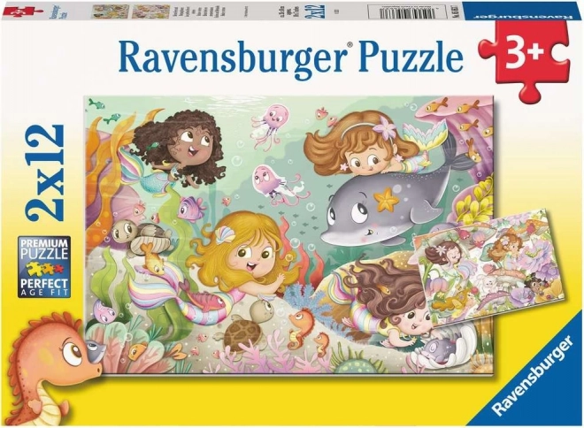 Puzzle Ravensburger hadas y sirenas 2×12 piezas