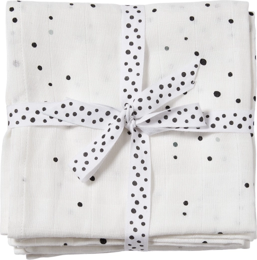 Pañales de muselina envolventes Done by Deer Dreamy dots blancos - 2 uds.