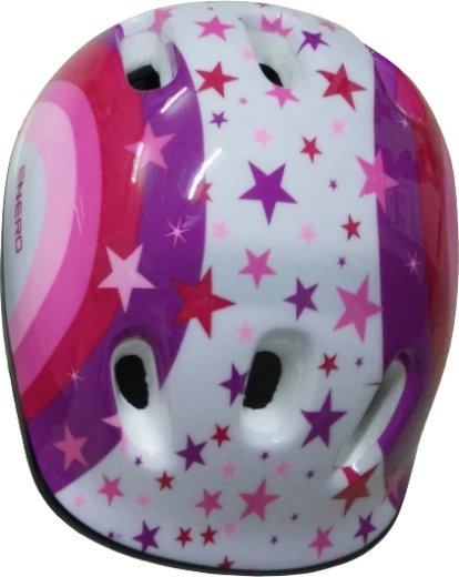 Casco de seguridad infantil blanco‑rosa, talla M