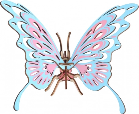 Woodcraft rompecabezas 3D de madera mariposa colorida