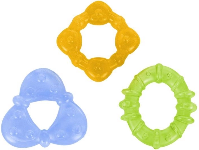 Bright Starts mordedores rellenos de agua: set de 3 formas, desde los 3 meses