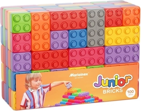 Juego de construcción infantil Ladrillos Junior con ventanas y puertas, 100 piezas