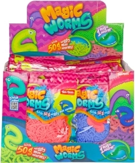 Gusanos mágicos de 15 cm: truco divertido para niños