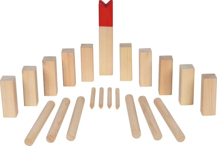 Juego de exterior Kubb con bolsa de algodón