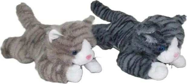 Gato de peluche tumbado con sonido, 30 cm - 1 unidad