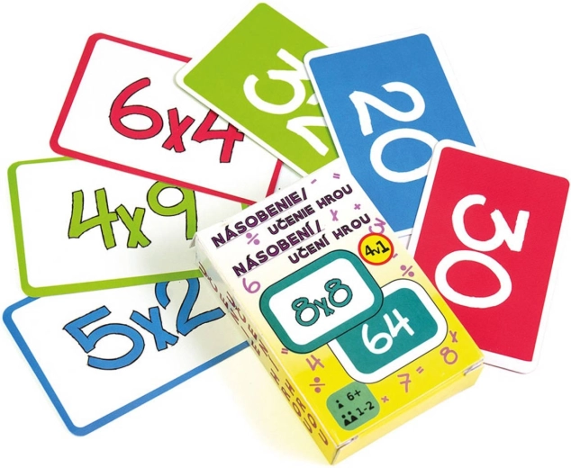 Argus cartas educativas de juego 4 en 1 – tablas de multiplicar