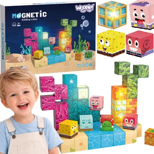 Woopie bloques magnéticos Montessori océano 54 piezas