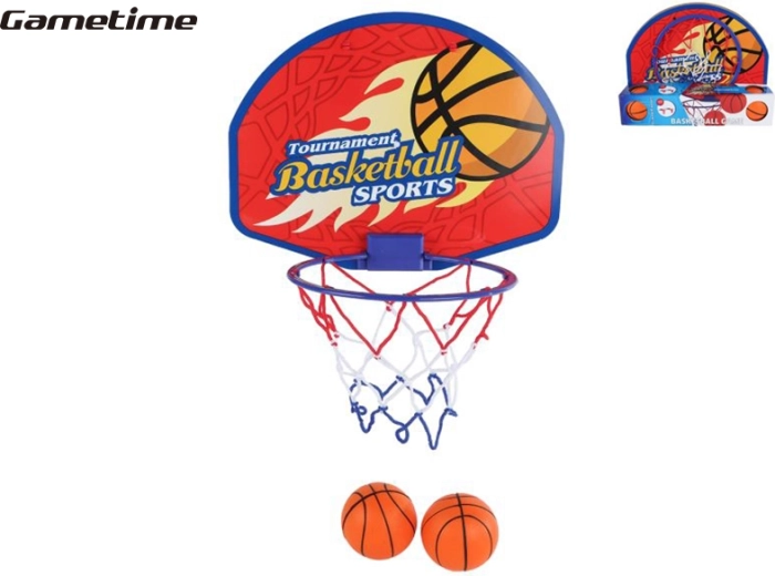 Gametime canasta de baloncesto infantil con dos pelotas
