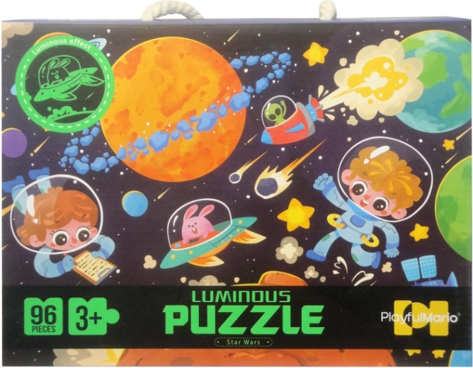 Puzzle de 96 piezas que brilla en la oscuridad