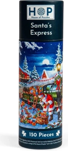 HOP Puzzle Tren navideño de Papá Noel, 150 piezas mini