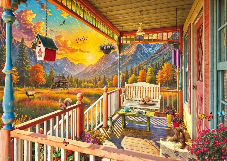 Puzzle Veranda de montaña 1000 piezas SCHMIDT